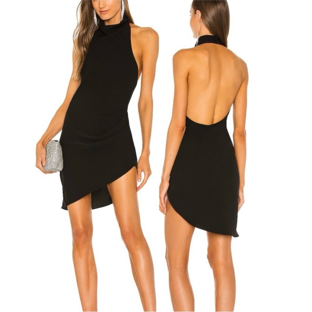 Amanda Uprichard Elegant Black Halter Dress